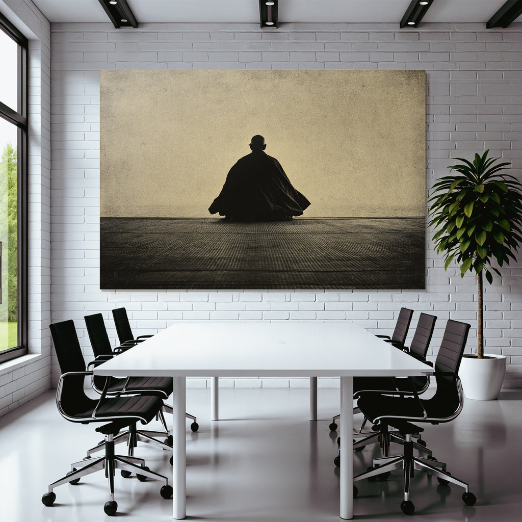Yoga Meditation Einsame Figura In Der Meditation Vintage Stil | Yoga und Meditation | Themen und Hobbys