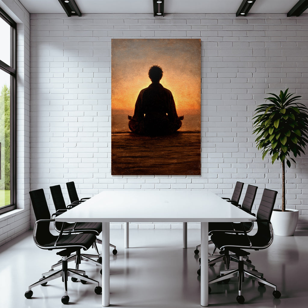 Yoga Meditation Meditierende Person Im Sonnenuntergang Über Wasser | Yoga und Meditation | Themen und Hobbys