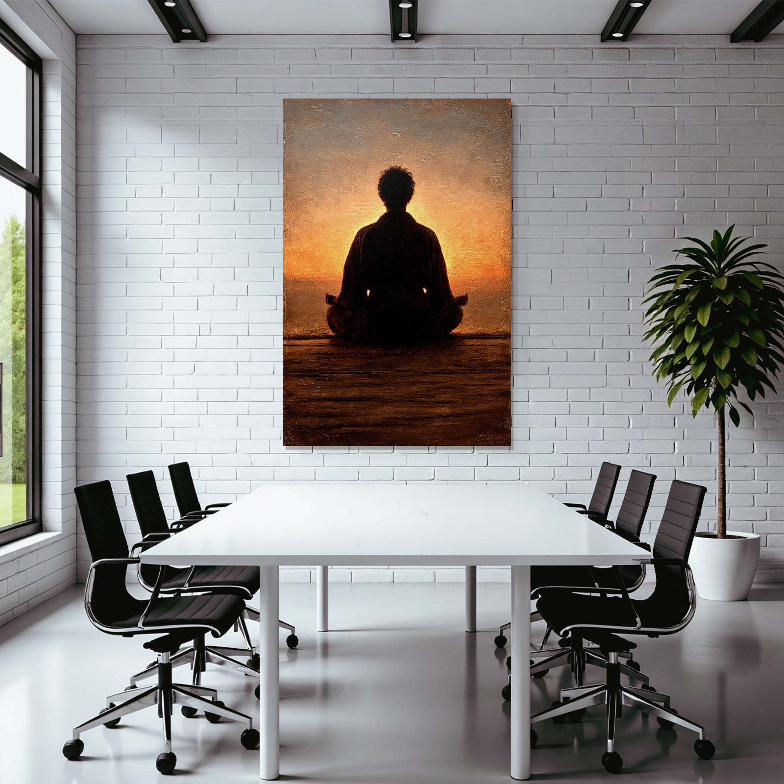 Yoga Meditation Meditierende Person Im Sonnenuntergang Über Wasser | Yoga und Meditation | Themen und Hobbys