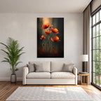 Sanfte Orange Mohn Vor Weichem Hintergrund