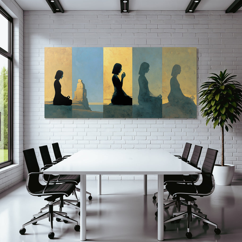 Yoga Meditation Meditation Silhoütten Introspektion Tranquilität Wachstum | Yoga und Meditation | Themen und Hobbys