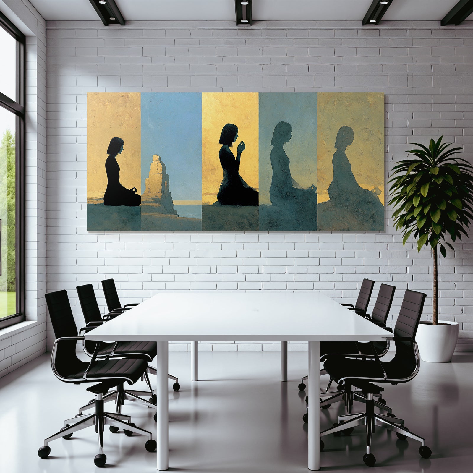 Yoga Meditation Meditation Silhoütten Introspektion Tranquilität Wachstum | Yoga und Meditation | Themen und Hobbys