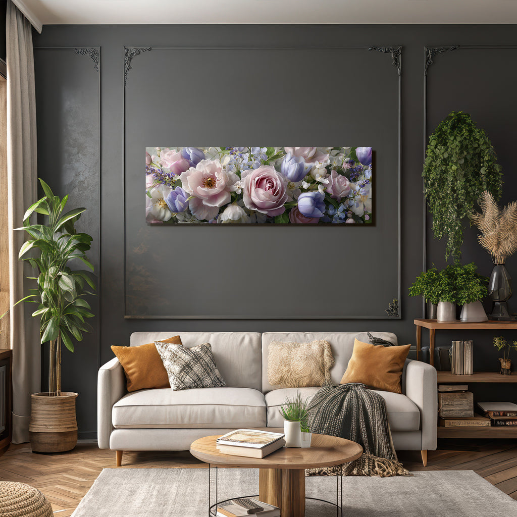 Nahaufnahme Von Strauss Mit Rosen Und Tulpen
