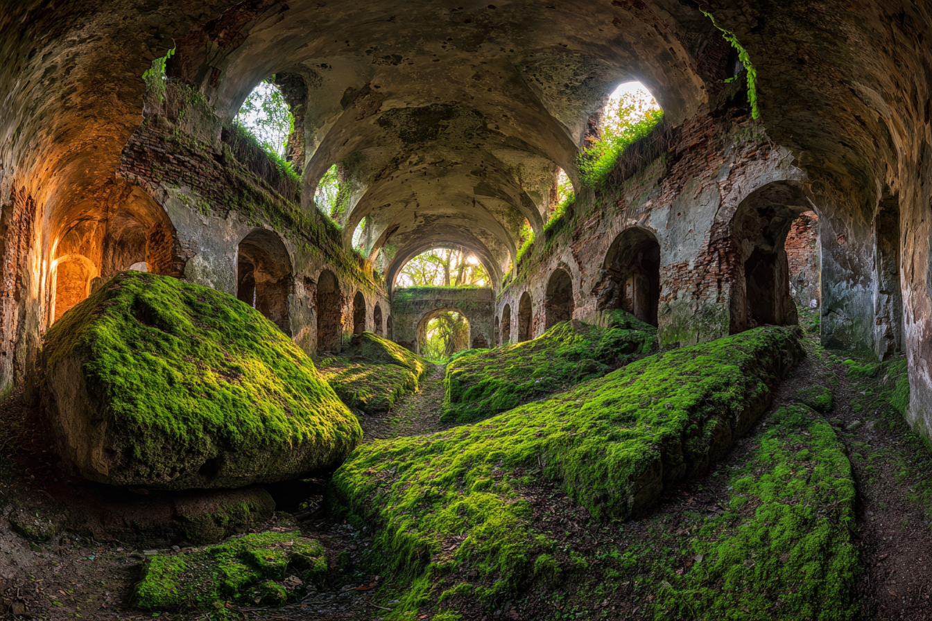 Verfallenes Gebaeude Mit Vorwuchernder Vegetation | Lost Places | Architektur