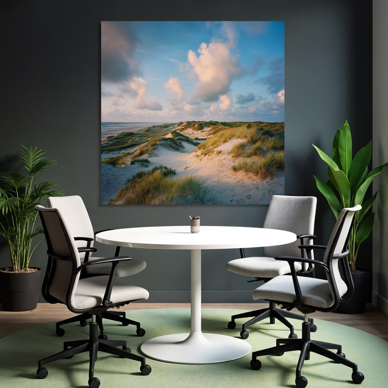 Ruhige Landschaft Sanddünen Mit Gras Und Meer Himmel | Duenen und Heide | Landschaften
