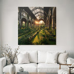 Verlassene Struktur Innenbereich Gewachsene Pflanzen Indoor Garten | Lost Places | Architektur