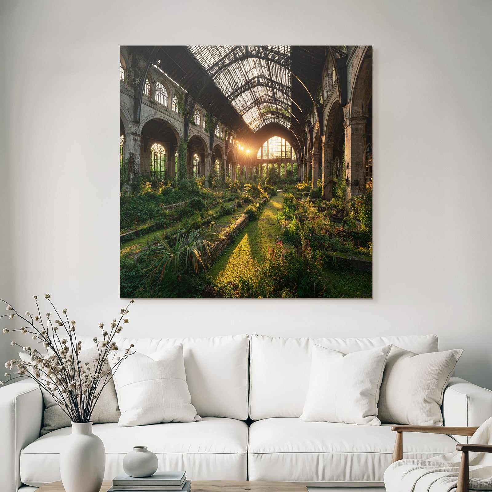 Verlassene Struktur Innenbereich Gewachsene Pflanzen Indoor Garten | Lost Places | Architektur