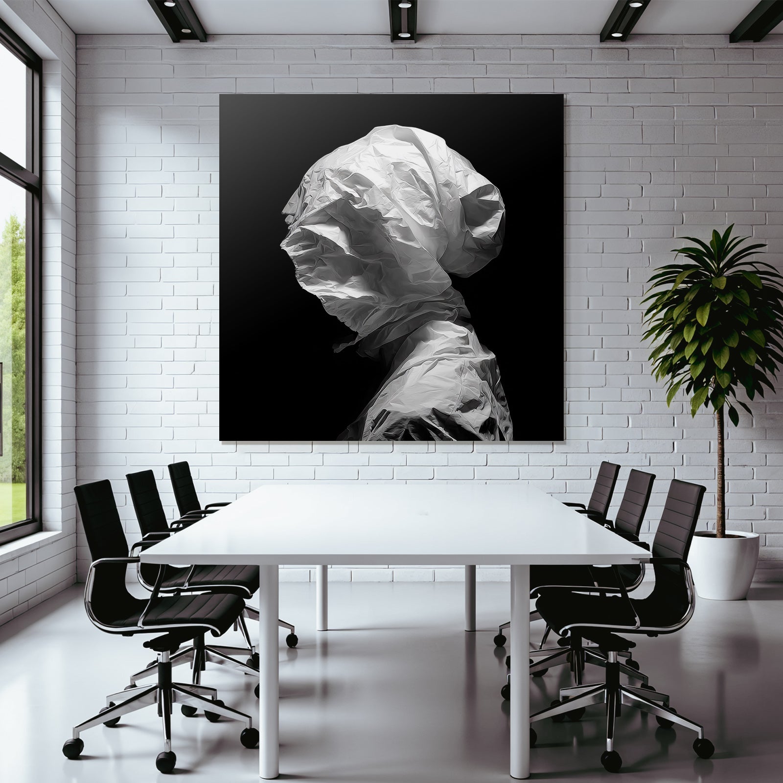 Gestalt In Weiss Auf Schwarzem Hintergrund | Aktkunst und Sinnlichkeit | Menschen und Emotionen