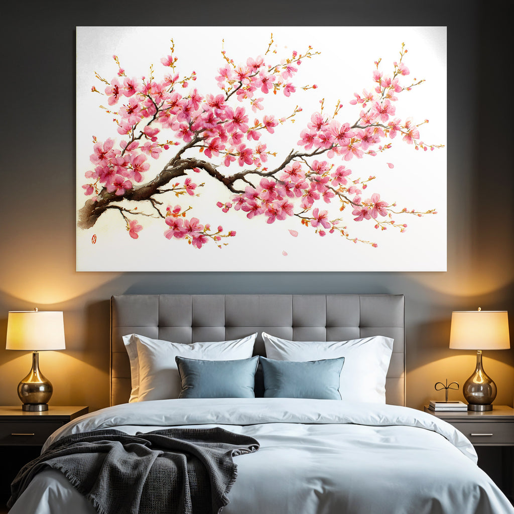 Zarte Kirschblüten Aquarell