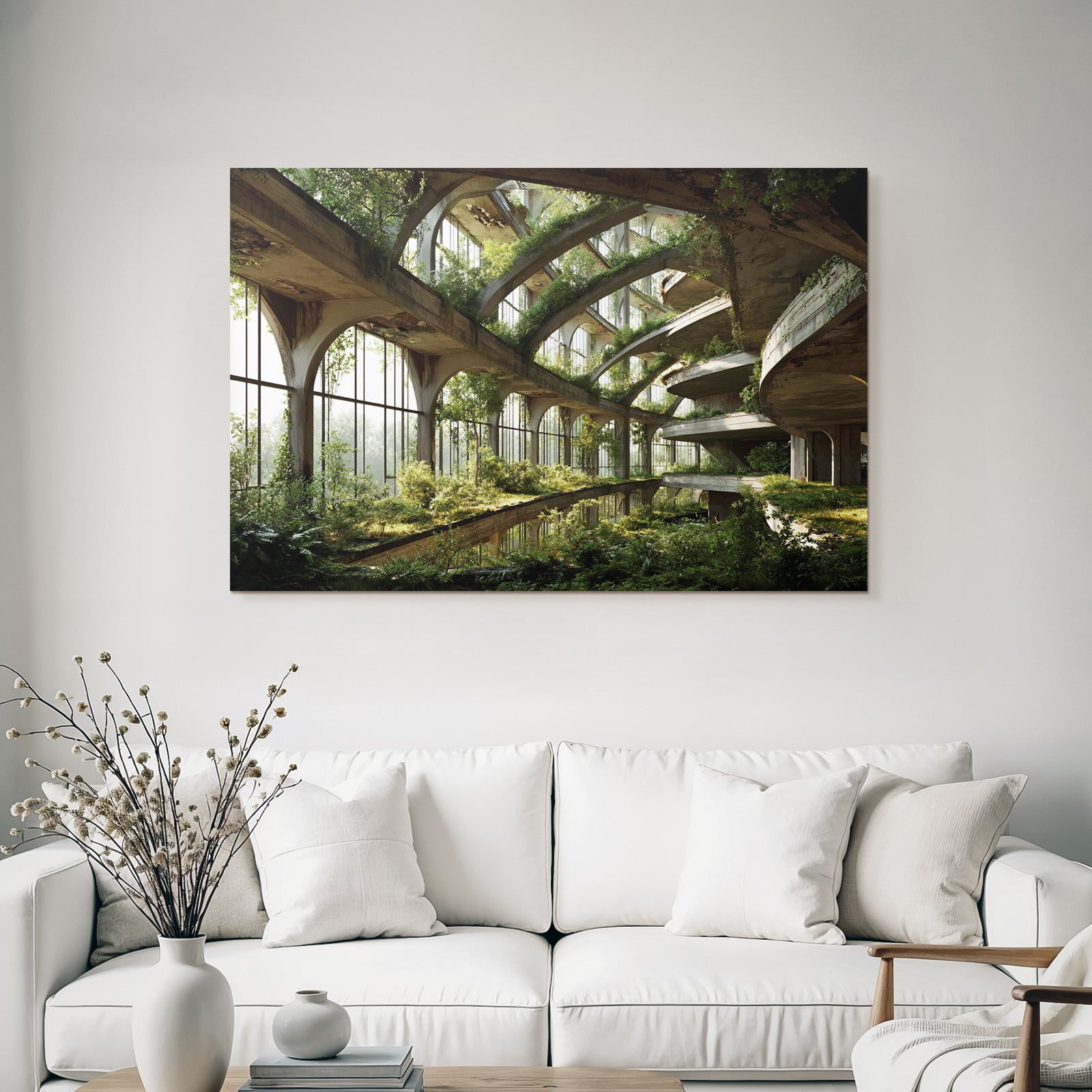 Verlassener Architektonischer Raum Natur Übernimmt Zerfall Und Neuordnung | Lost Places | Architektur