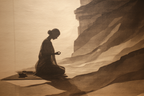 Yoga Meditation Sitzende Person In Meditation Auf Einem Erdigen Hintergrund | Yoga und Meditation | Themen und Hobbys