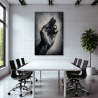 Nahaufnahme Menschliche Hand Fingers Austrecken Monochrom | Haende und Gestik | Menschen und Emotionen