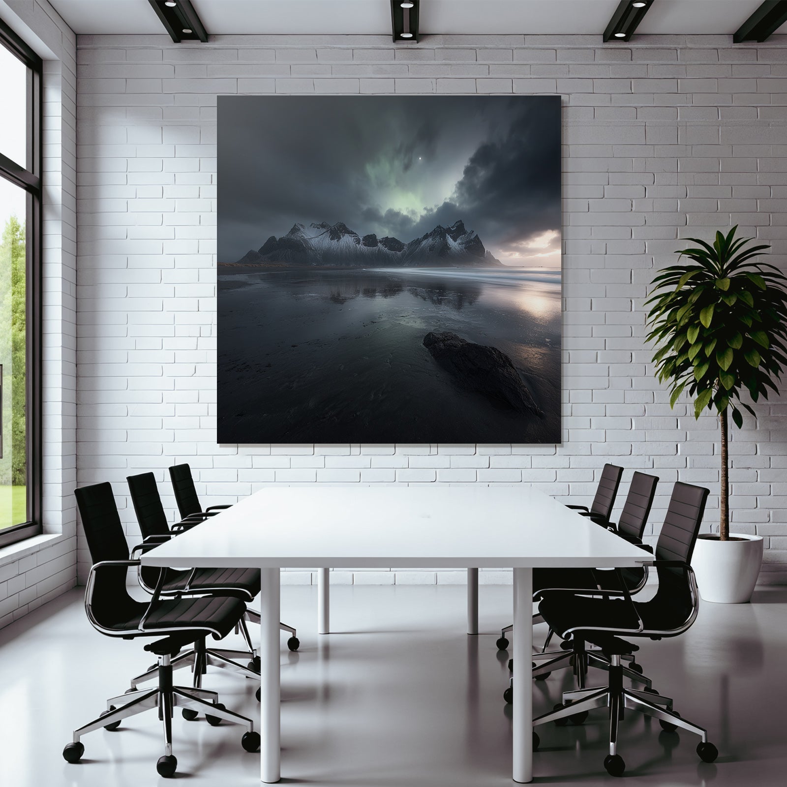 Polarlicht Dramatische Landschaft Rugged Mountains Wolken Und Reflexionen | Fjorde und Gletscher | Landschaften