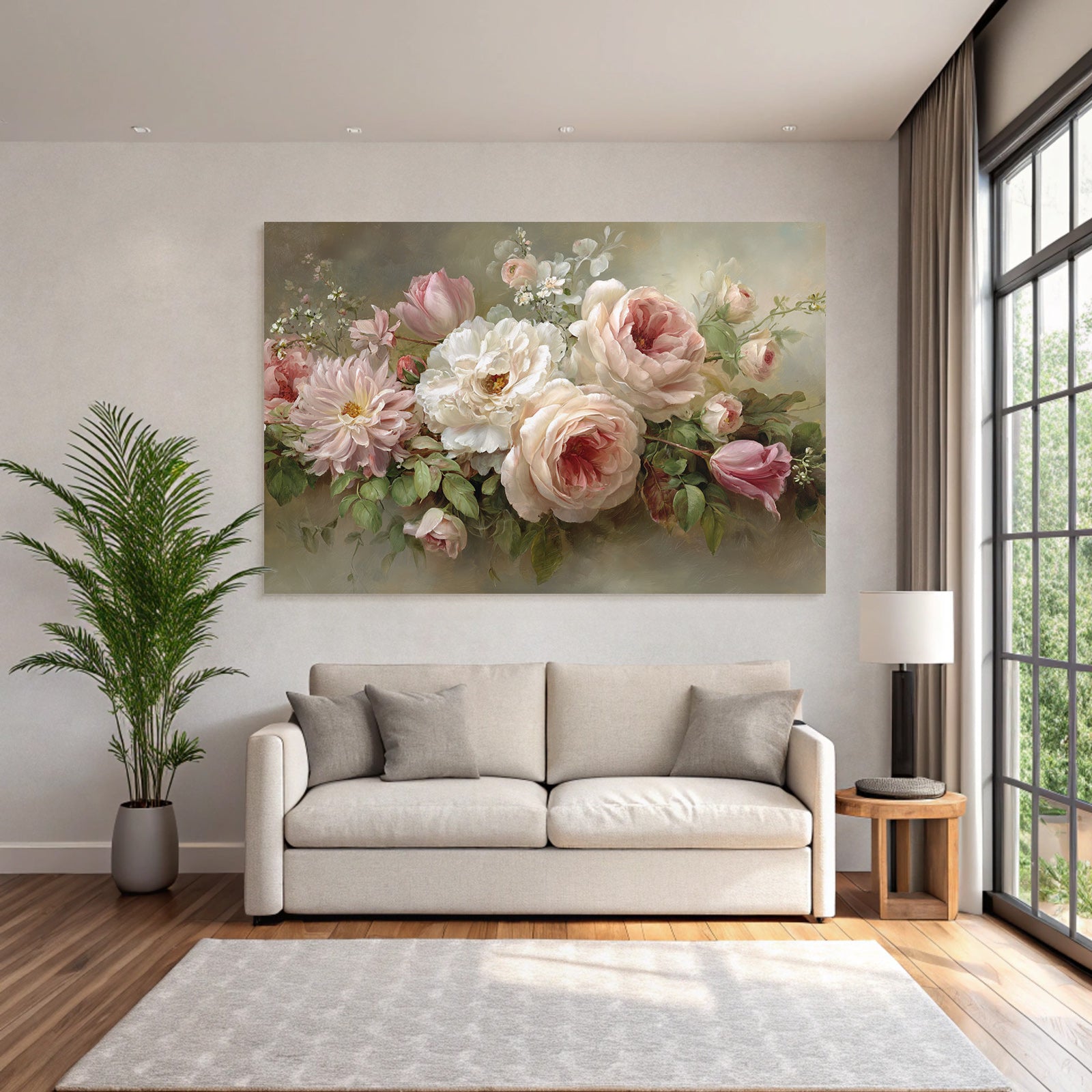 Schöne Arrangement Mit Rosen Und Päonien