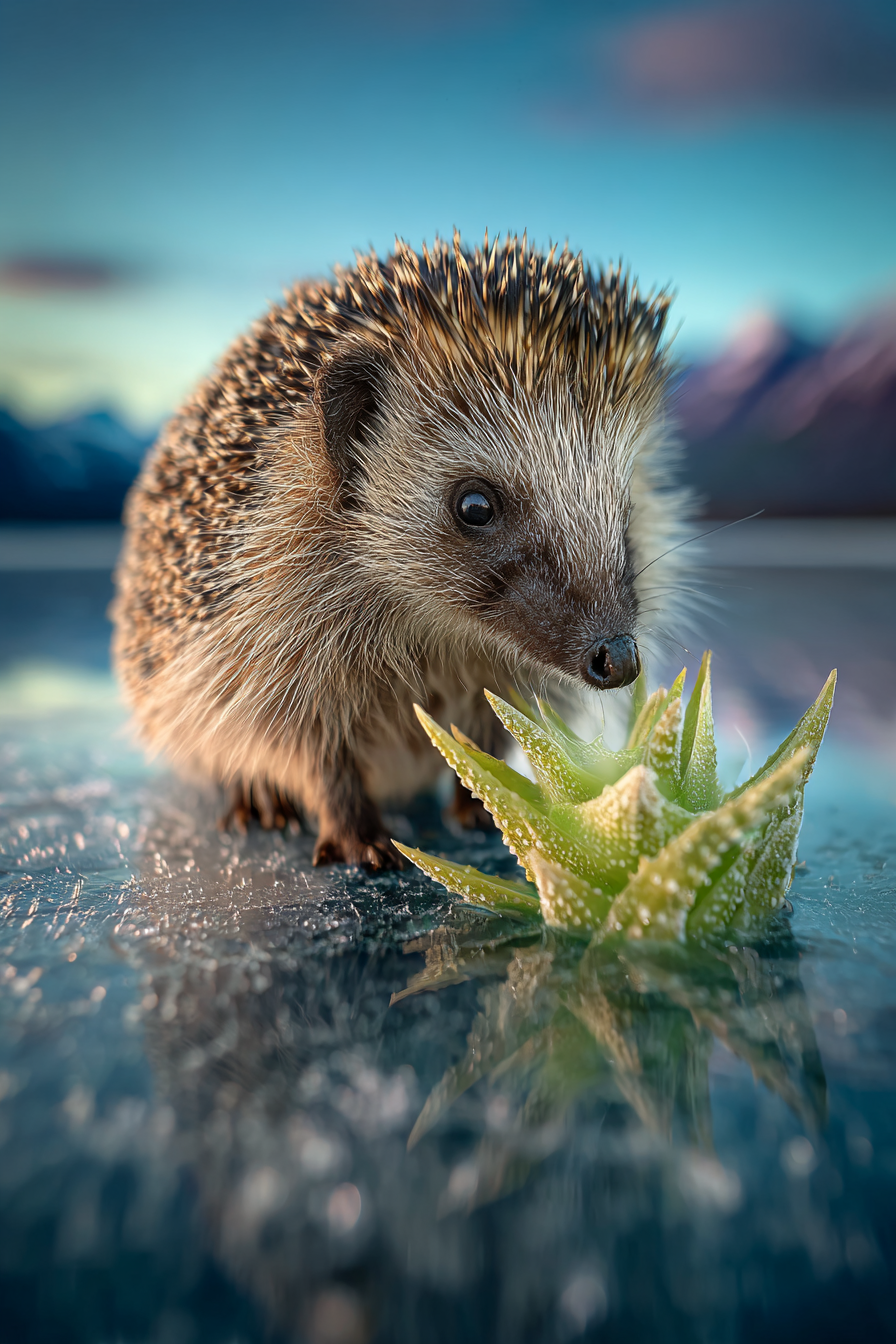 Polarlicht Hedgehog Untersuchung Von Sukkulente Im Natur Hintergrund | Fjorde und Gletscher | Landschaften