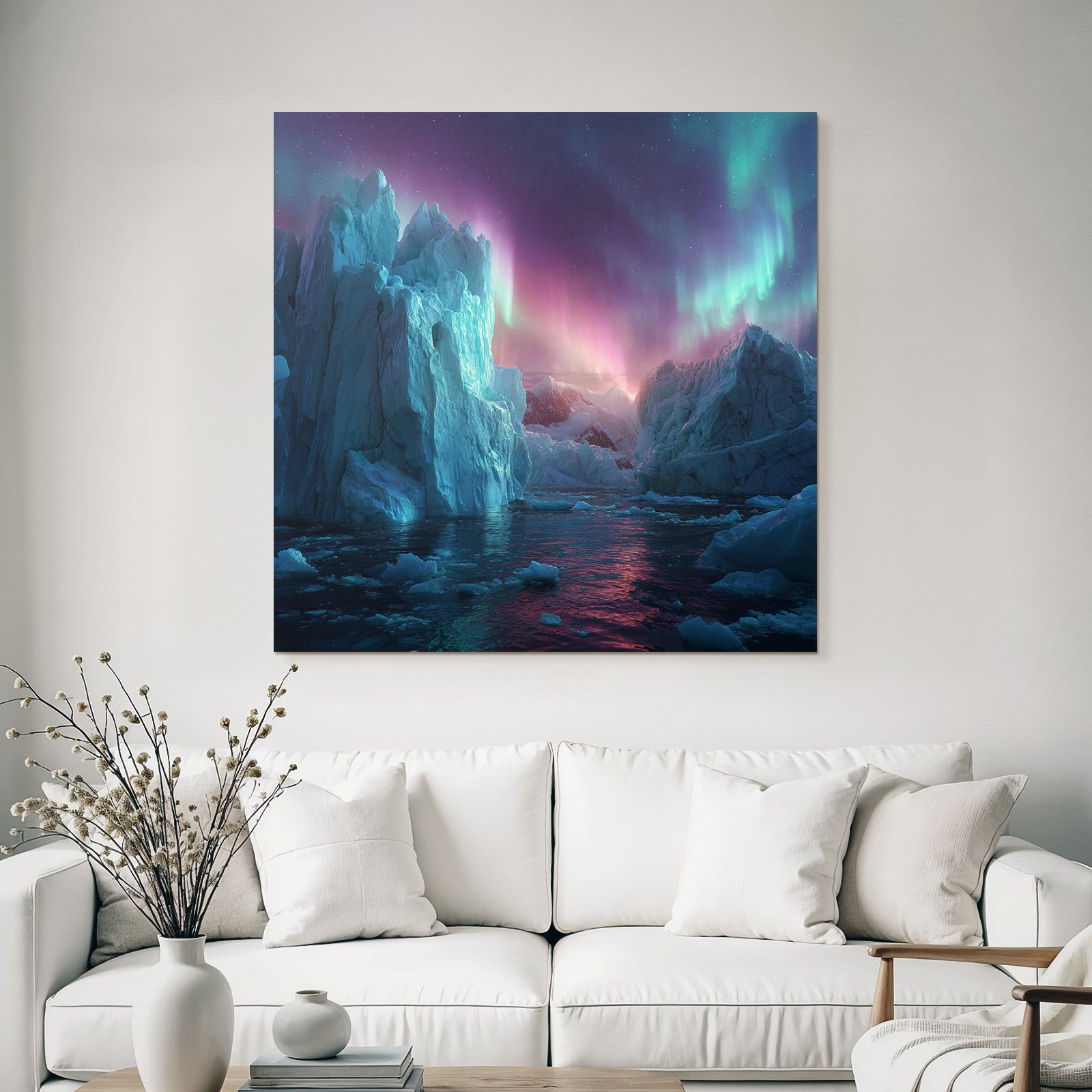 Polarlicht Stunning Naturlandschaft Ice Formations Auroras Polar Region | Fjorde und Gletscher | Landschaften