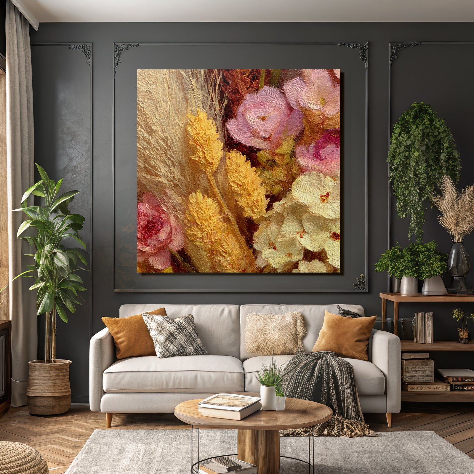 Trocken Retro Flowers Bunte Arrangement Naheaufnahme Rosa Weiss Gelb Kunstvoll Dekorativ