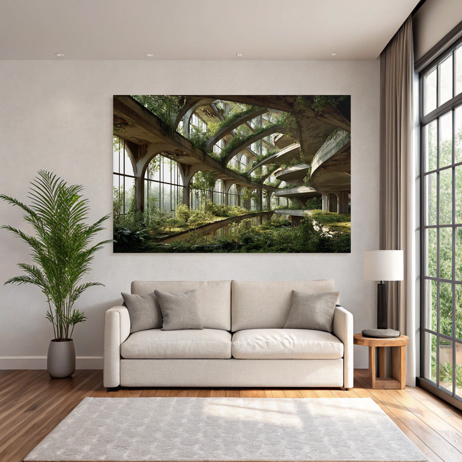 Verlassener Architektonischer Raum Natur Übernimmt Zerfall Und Neuordnung | Lost Places | Architektur