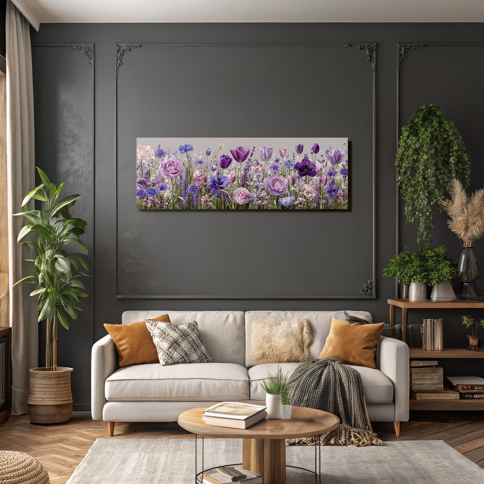 Bunte Florale Pracht Mit Rosen Und Tulpen