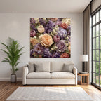 Bunte Blütenkomposition Mit Rosen Tulpen Und Mehrfarbigen Blüten