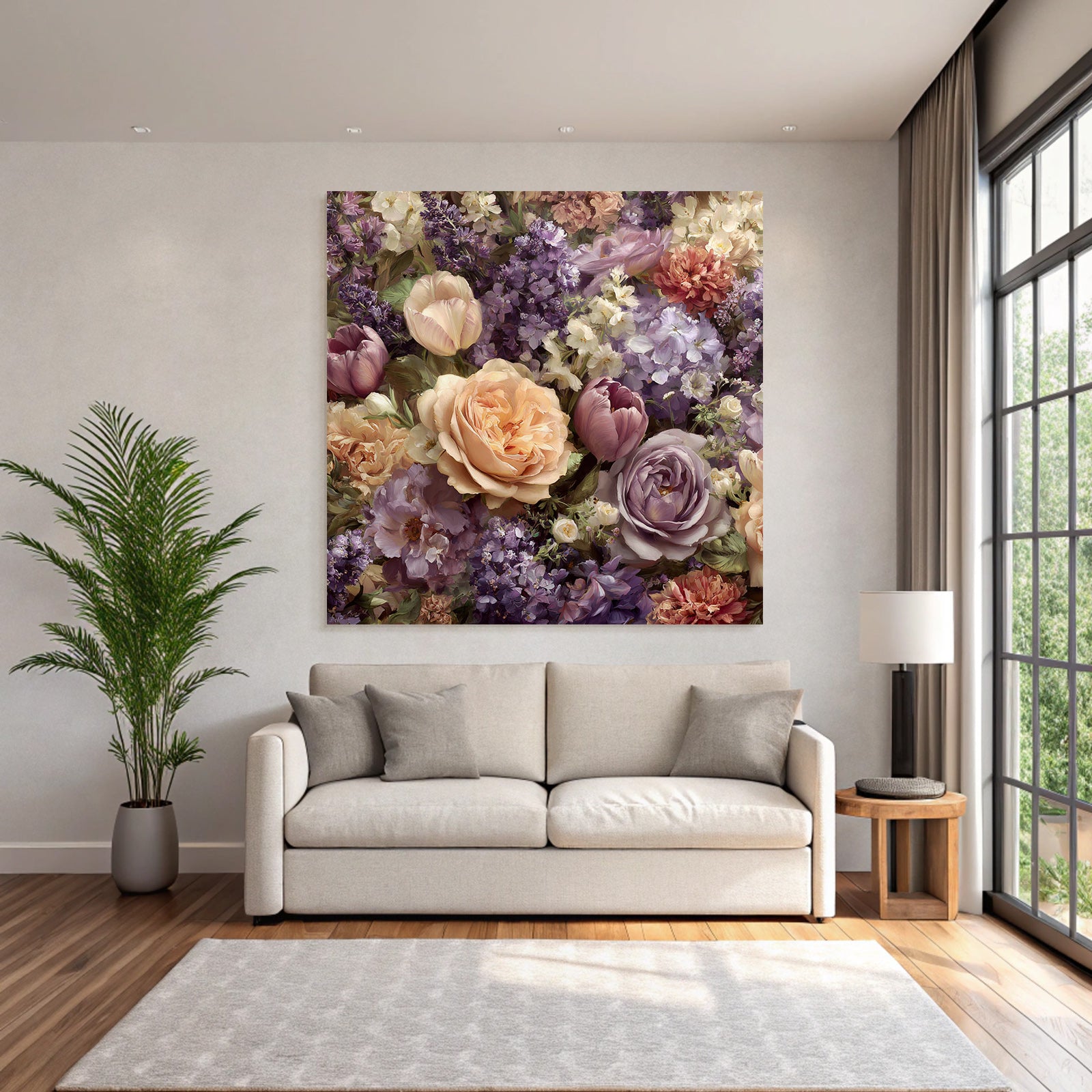Bunte Blütenkomposition Mit Rosen Tulpen Und Mehrfarbigen Blüten
