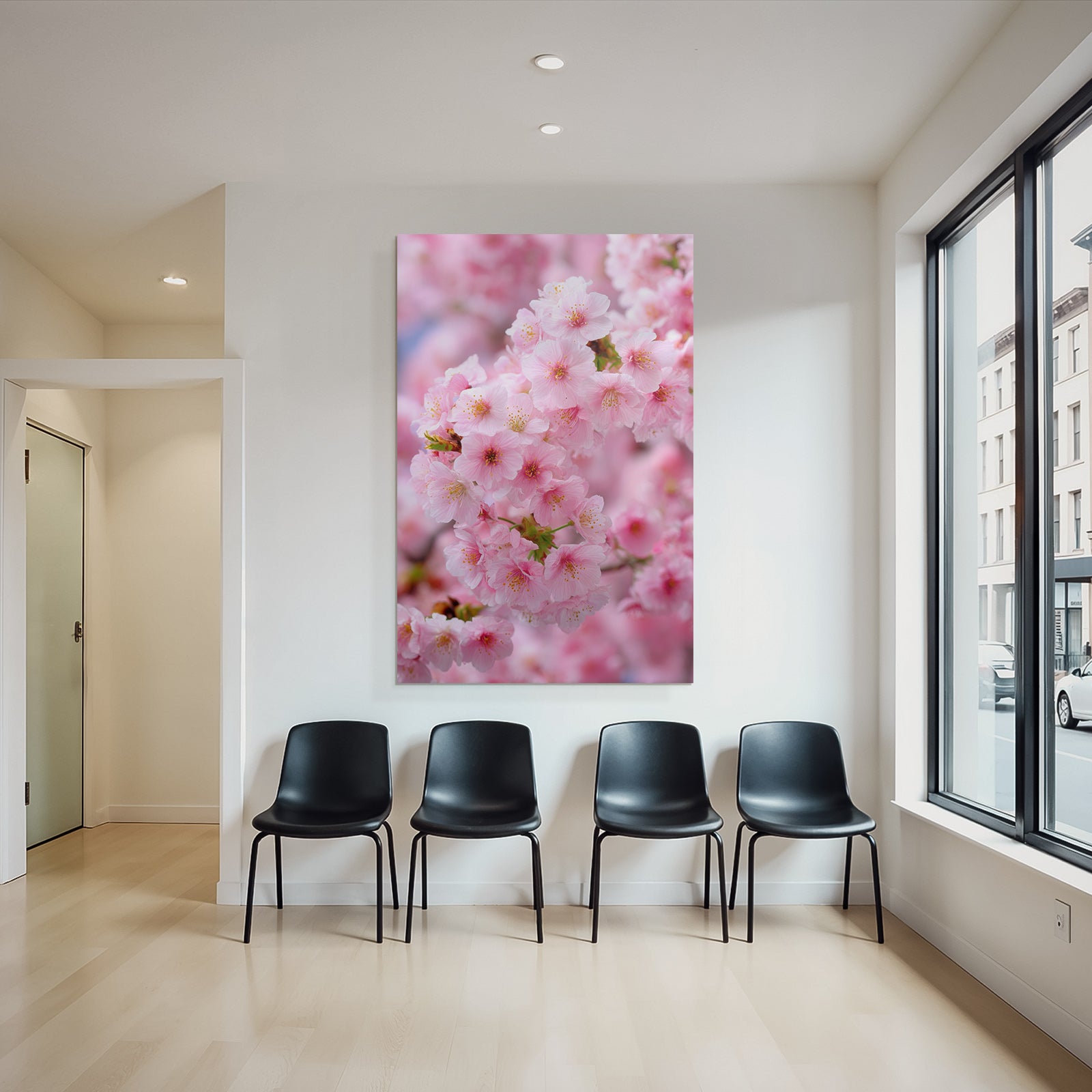 Zarte Rosablühende Kirschblüten Im Frühling